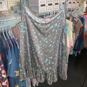 Teal & Brown Leopard Print Tank!